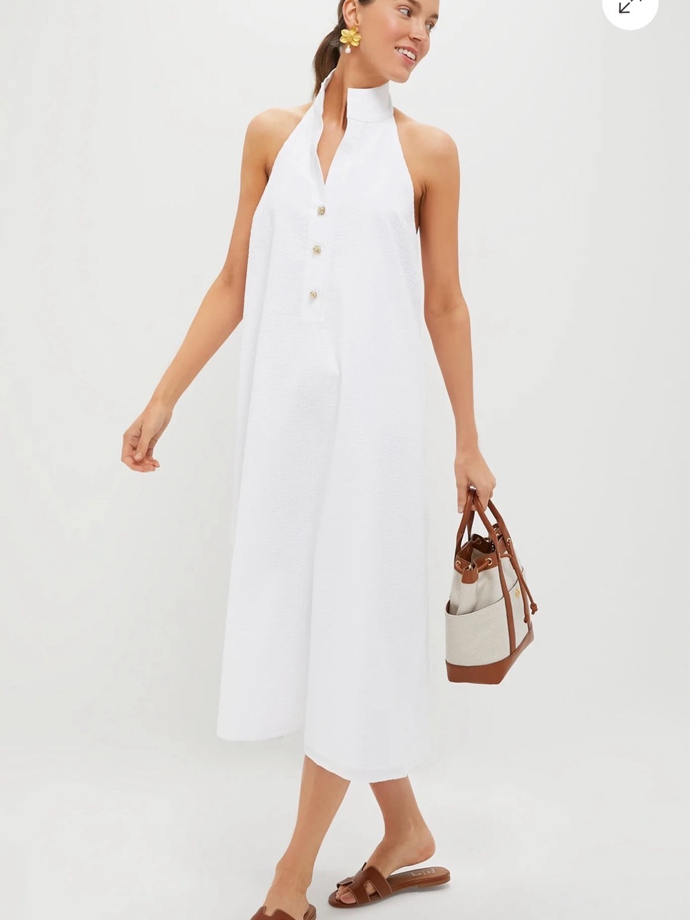 NWT Tuckernuck White Seersucker Jagger Dress - Picture 2 of 6
